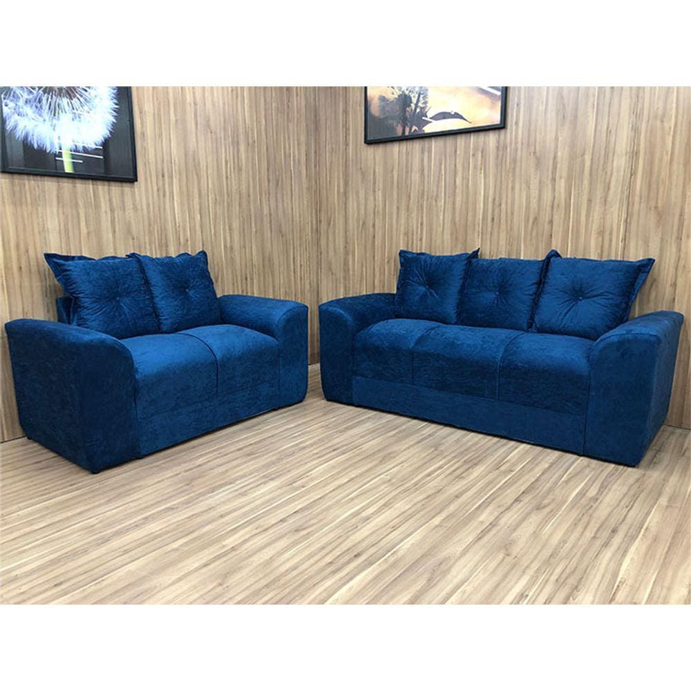 Sofá 2 e 3 Lugares Azul 910 Porto