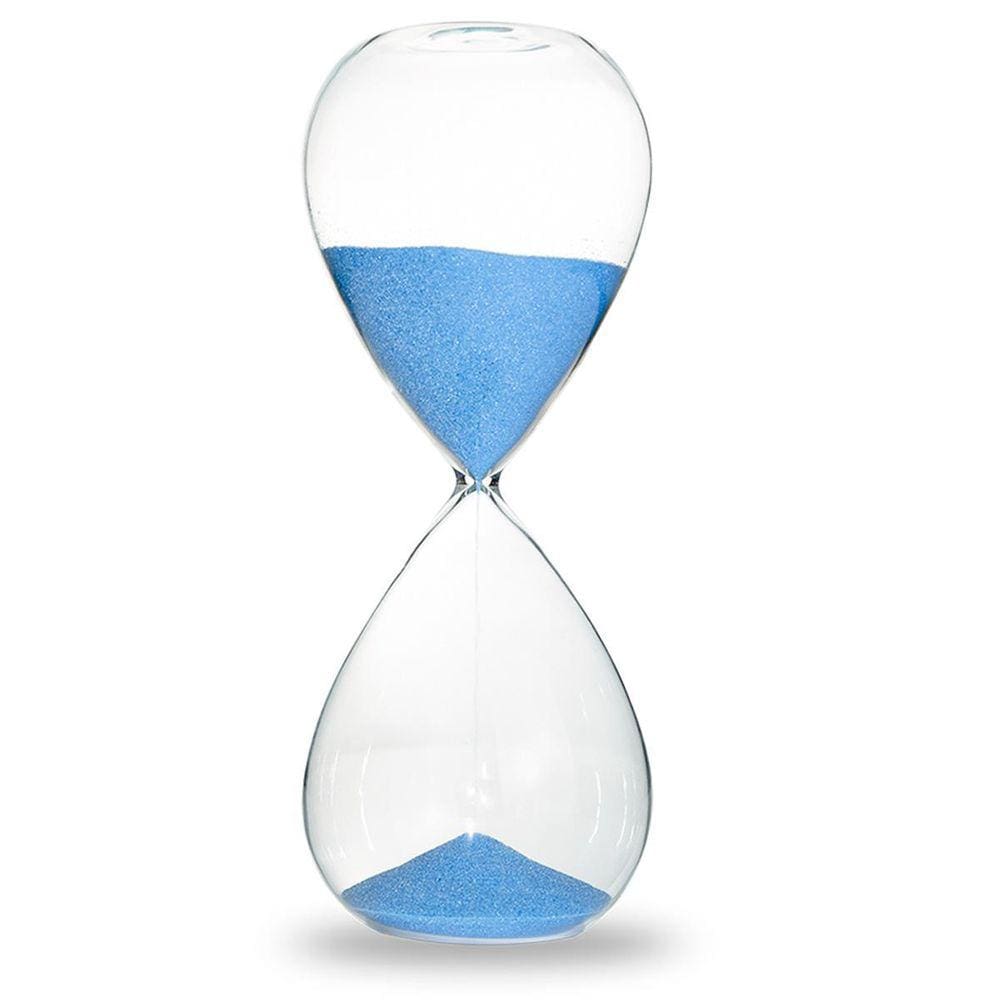 Ampulheta Areia Azul Grande Decorativa Tempo 20X8Cm