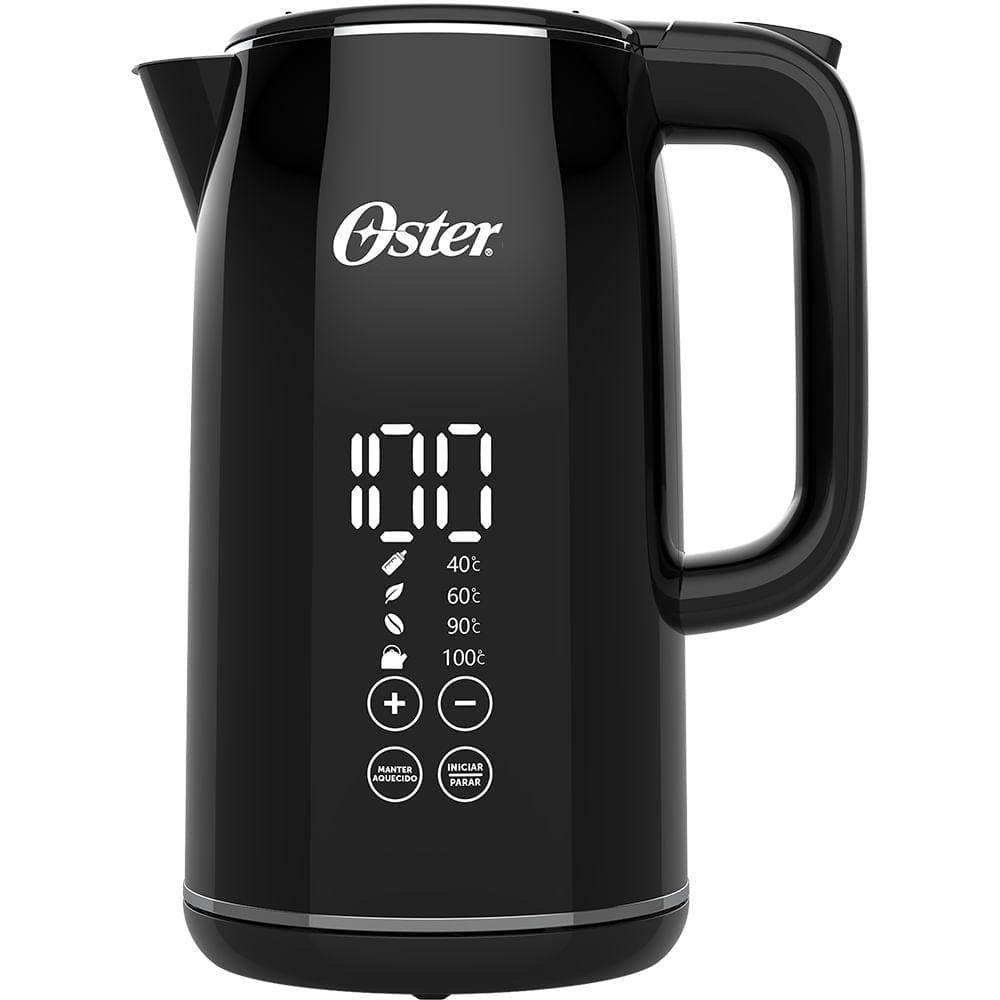 Chaleira Digital Oster Black 1,7L com Controle de Temperatura