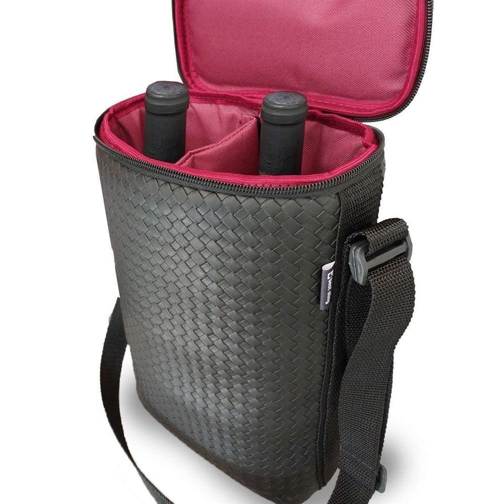 Bolsa Porta Vinho Wine Bag Case 2 Garrafas Ou Tacas Com Alça