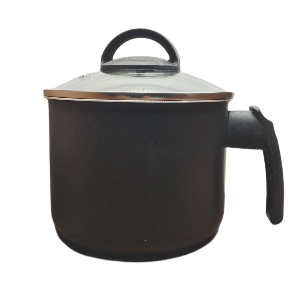 Caneco Fervedor 16 Cm Antiaderente Teflon Com Tampa De Vidro