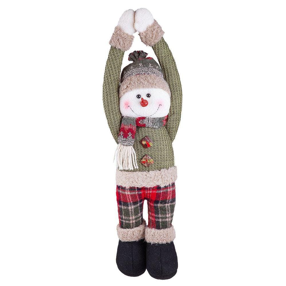 Boneco De Natal Decorativo Para Pendurar Em Poliéster 52cm Papai Noel