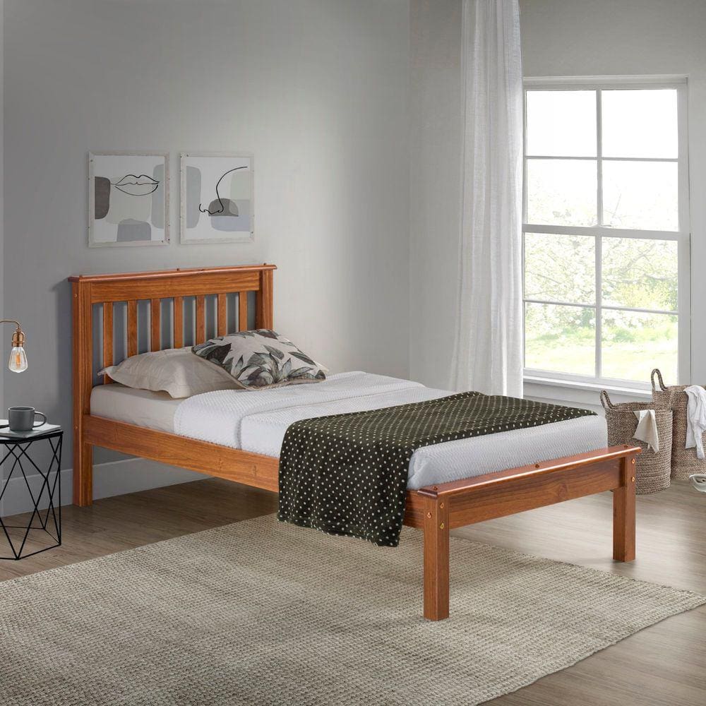 Cama Solteiro Inglesa em Madeira Maciça Mv Outlet