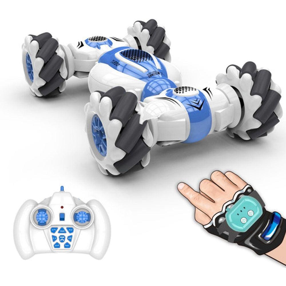 Carrinho S-012 Rc Stunt Com Controle e Sensor de Gestos Remoto Com Relógio Controle Carrinho Maluco Anda de Todo Jeito