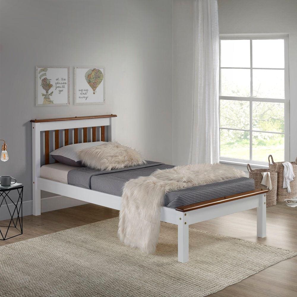 Cama Solteiro Inglesa em Madeira Maciça Mv Outlet