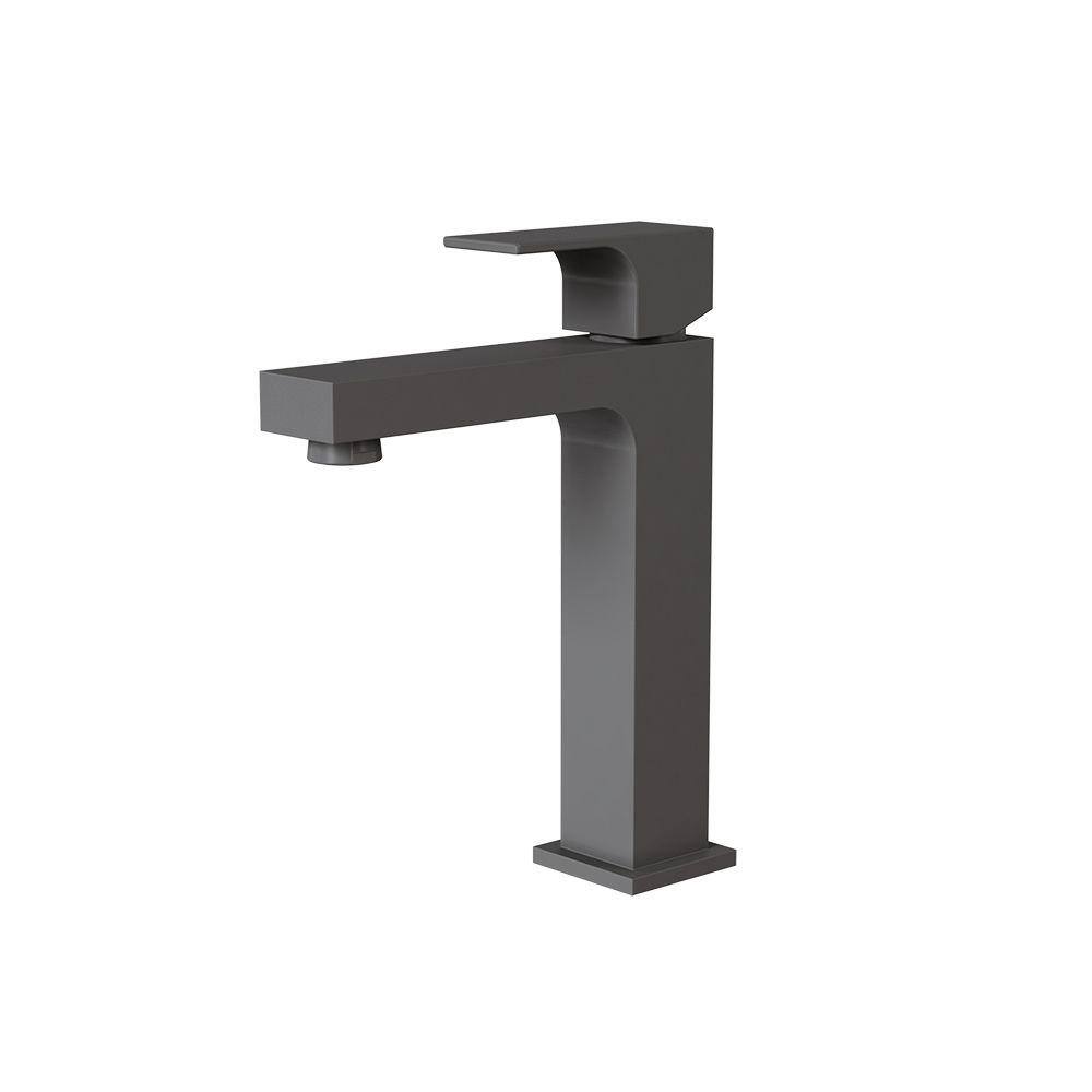 Misturador Monocomando Para Lavatorio Fani Retta Preto Fosco 6876 Bk330