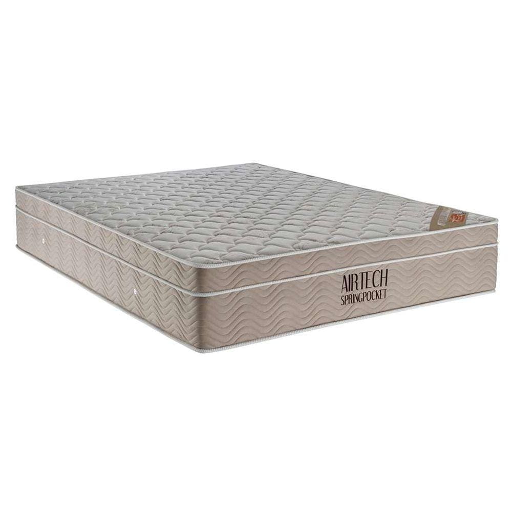 colchão viúva airtech spring mola superpocket (25x128x188) bege