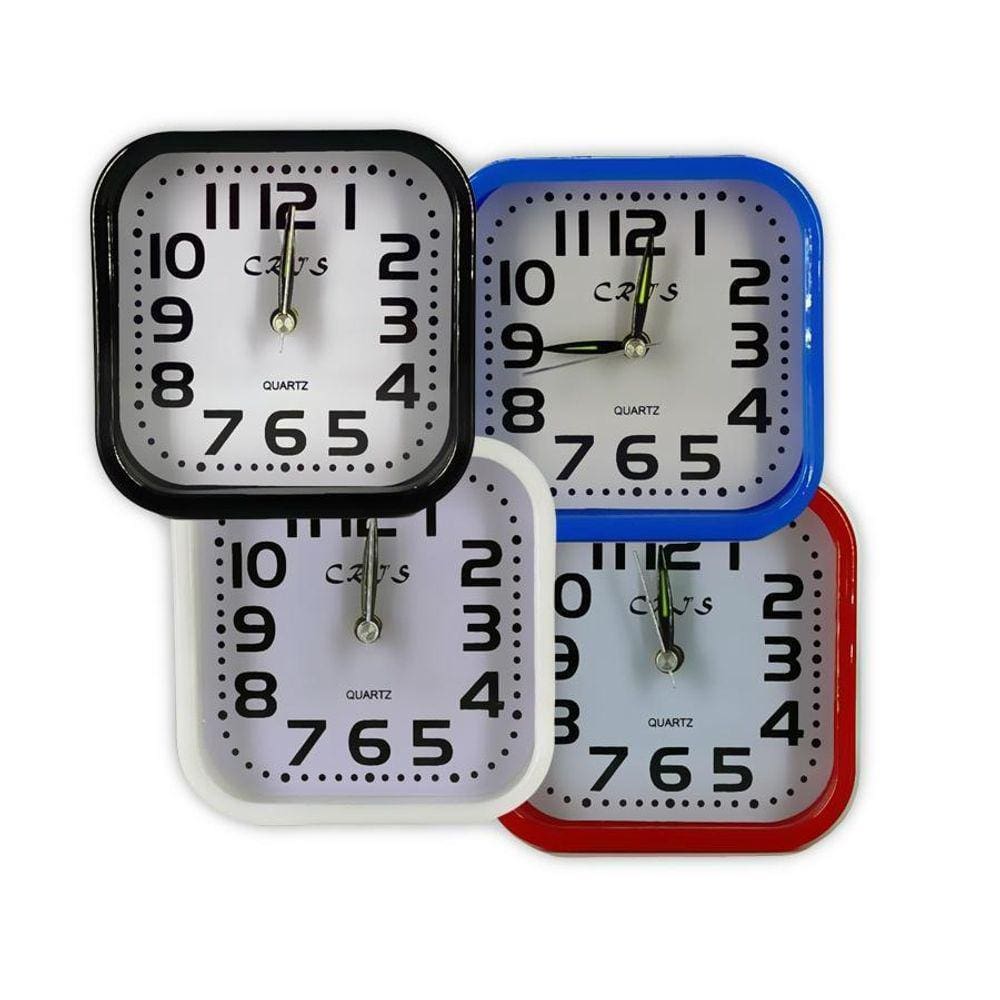 Relogio Mesa Despertador Quadrado Colors 8Cm Contém:1 Unidad