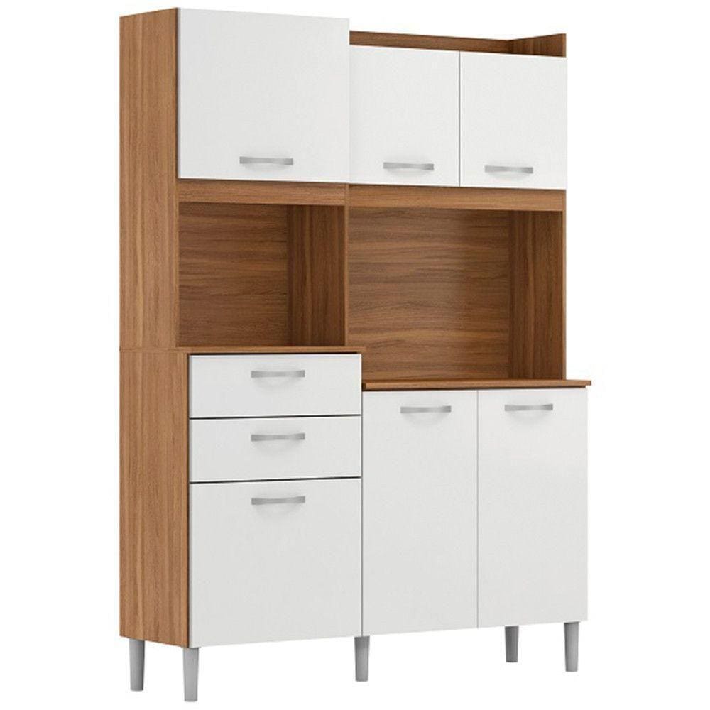 Kit Cozinha Harmonia 6 Portas E 2 Gavetas Touch E Branco