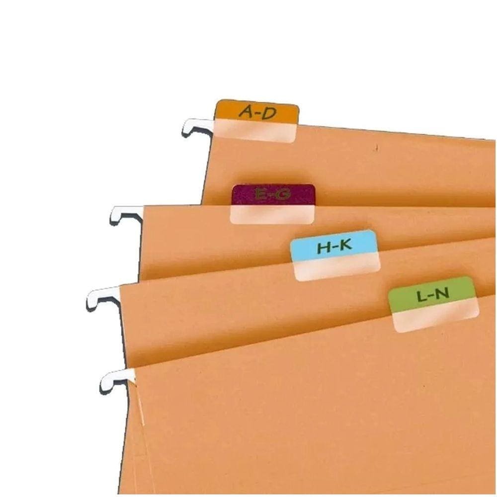 Marcador Páginas Index Tabs Impresso Branco A - Z Caixa com 10 Blisters