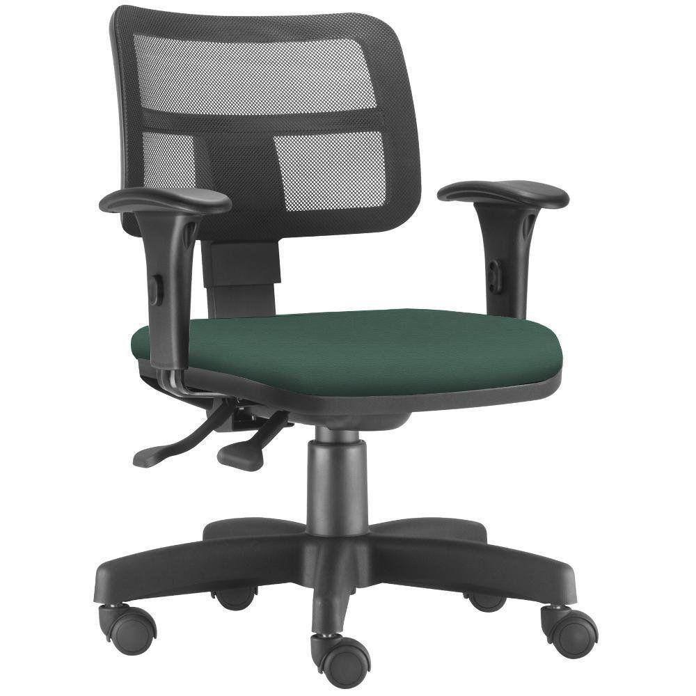 Cadeira Giratória Zip L02 Escritório Crepe Verde Musgo