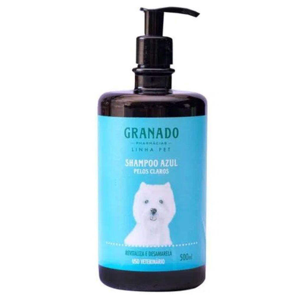 Shampoo Pet Azul Pelos Claros Granado 500 ml `