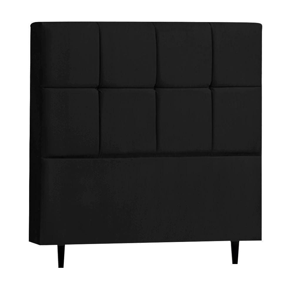 Cabeceira Roma Para Cama Box Queen 160 Cm Suede Preto