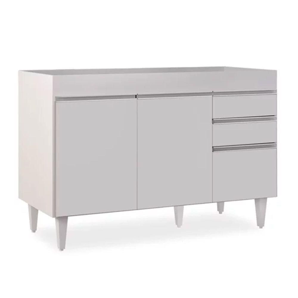 Balcão 02 Gavetas 120Cm Branco