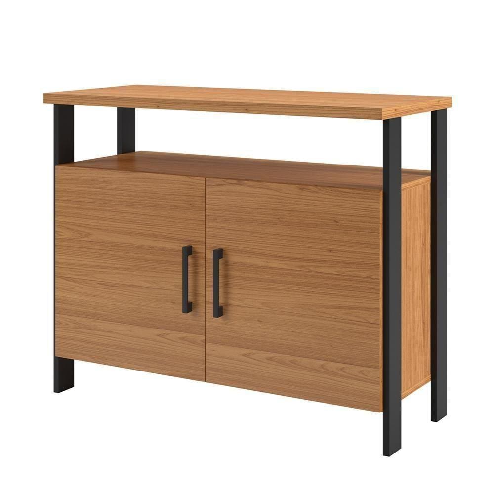 Balcão Escritório Sala Evidence 2 Portas D3 Freijó Preto