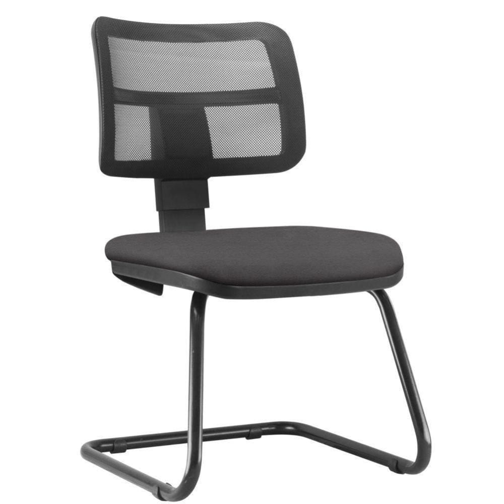 Cadeira De Escritório Recepção Fixa Zip L02 Suede Marrom