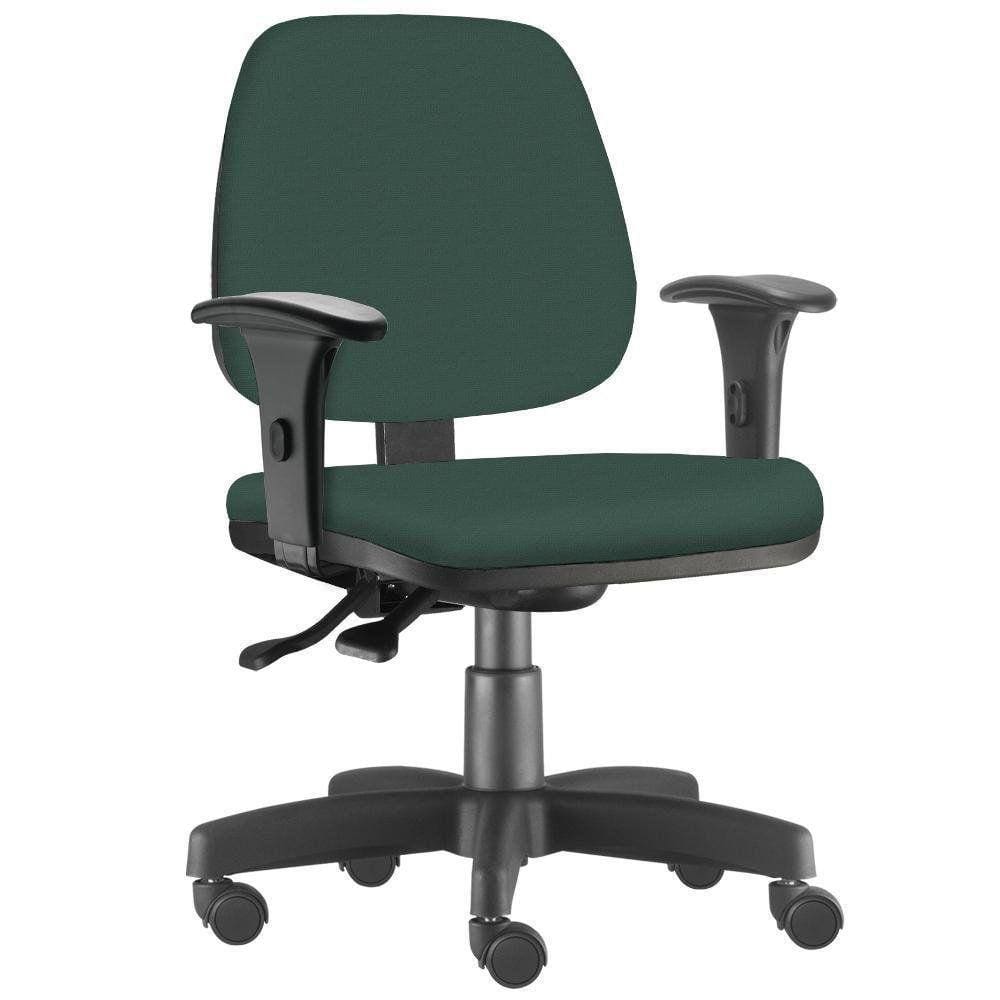 Cadeira Giratória Job L02 Escritório Crepe Verde Musgo