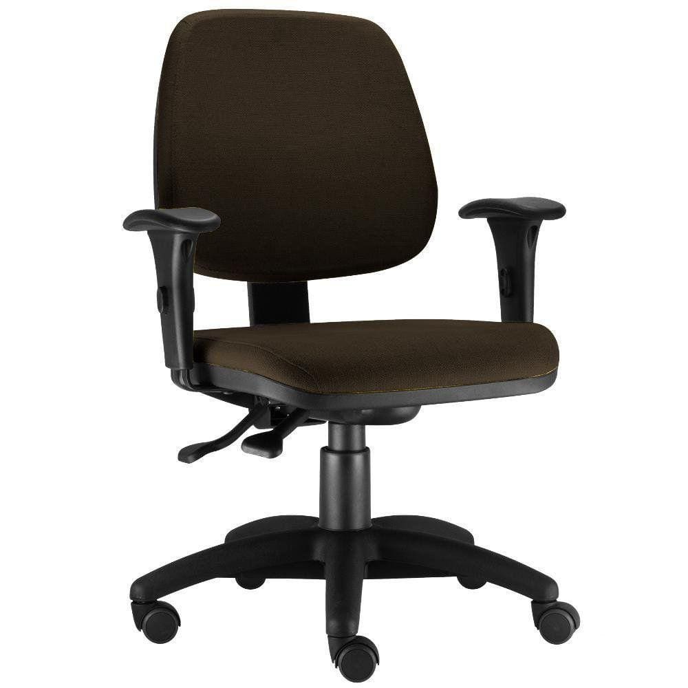 Cadeira Giratória Job Ergonomica Escritório Marrom