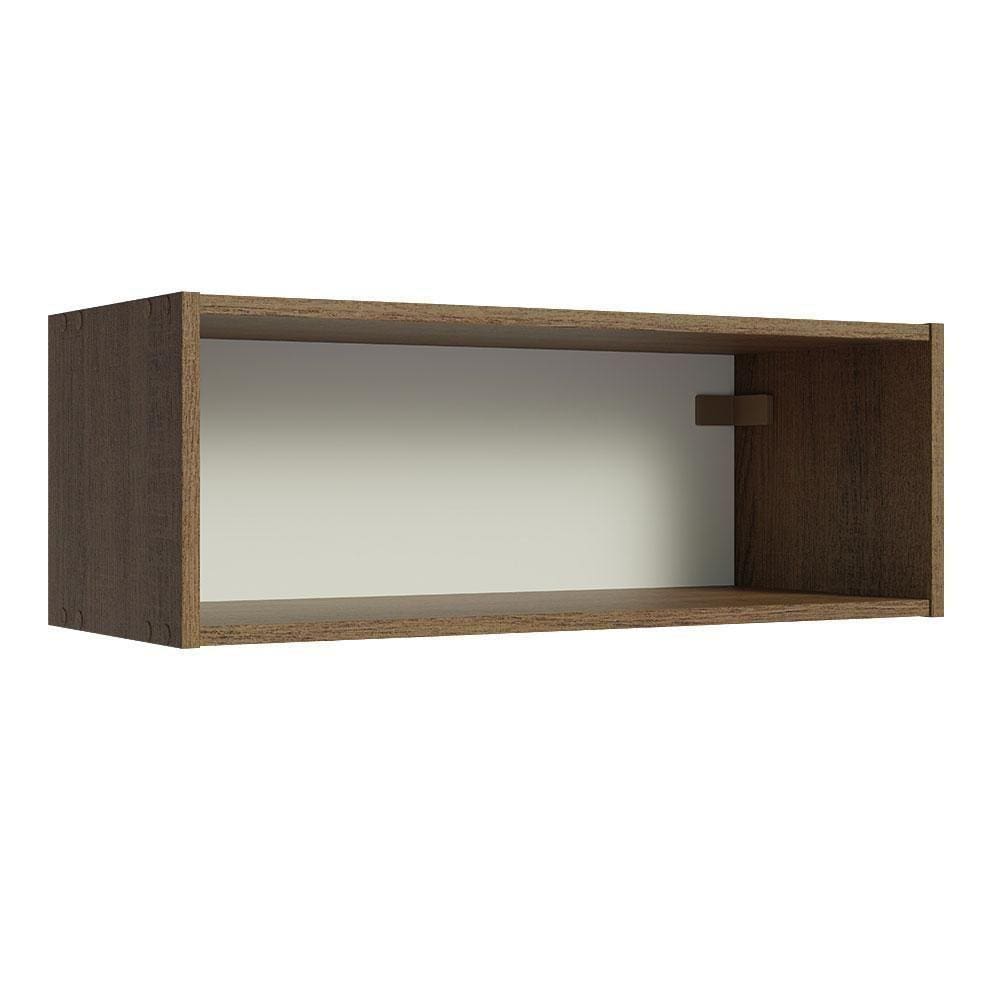 Armário Aéreo Com Nicho Aberto 60cm Rustic Emilly Madesa