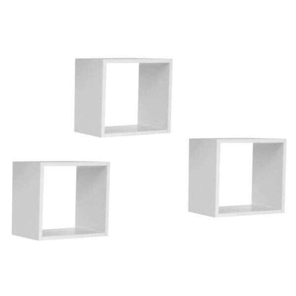 Kit 03 Nichos De Parede Decorativo Louise Branco