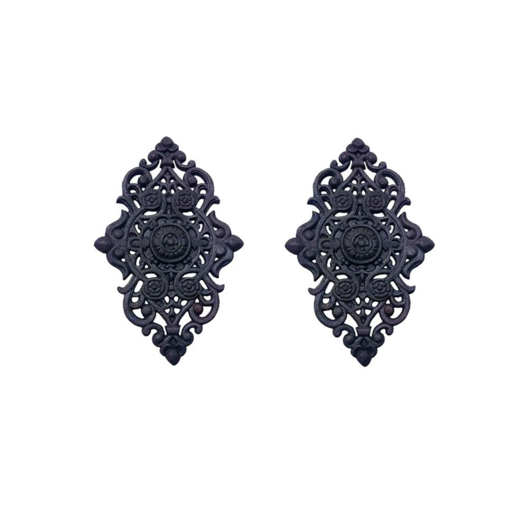 Kit 2 Florões Grandes Ornamento de Ferro Decoração 57x38cm