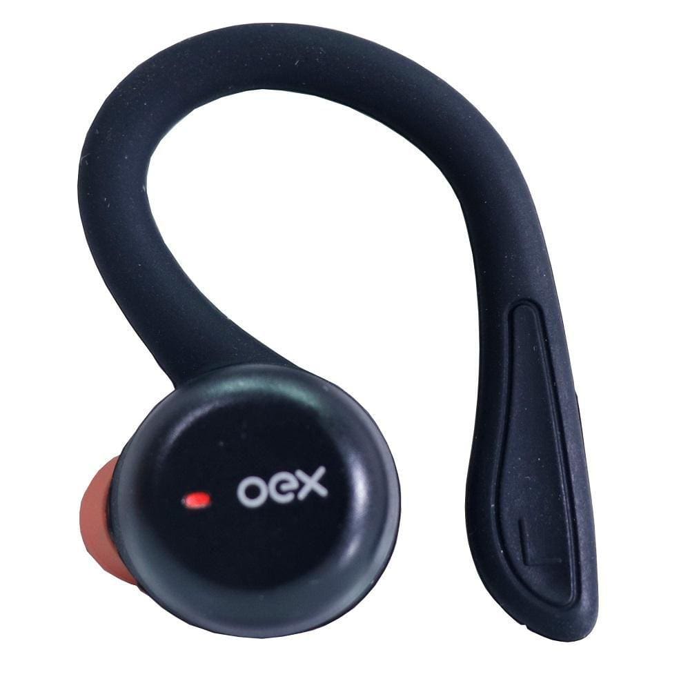 Fone Bluetooth Flex TWS21, Preto/Laranja, OEX