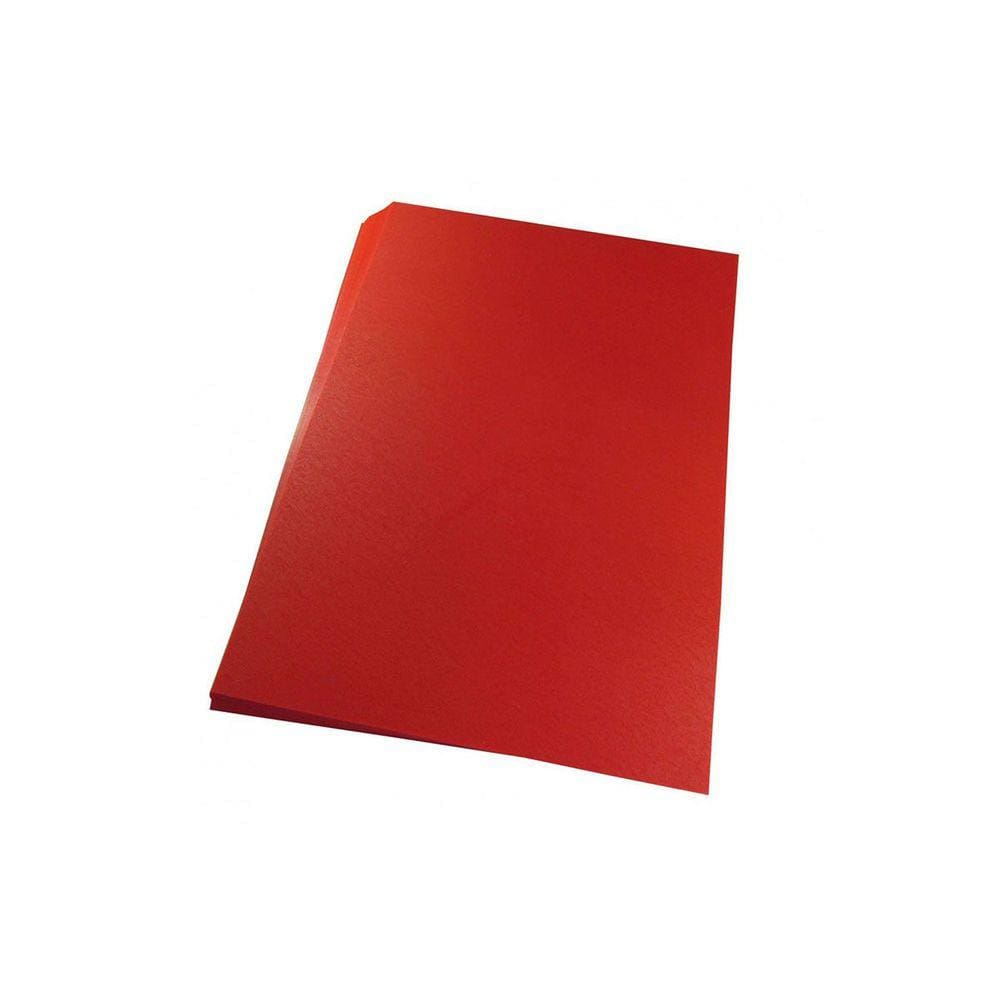 Capa para encadernação A4 Vermelha PP Couro 0,30mm 100un