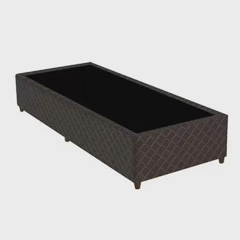 Base Box Gazin Solteiro Poliester Denver 96X203 Cm Cinza