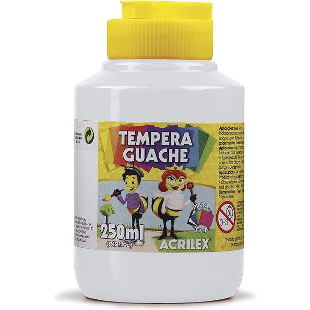 Tempera Guache 250 ml, Acrilex Branco