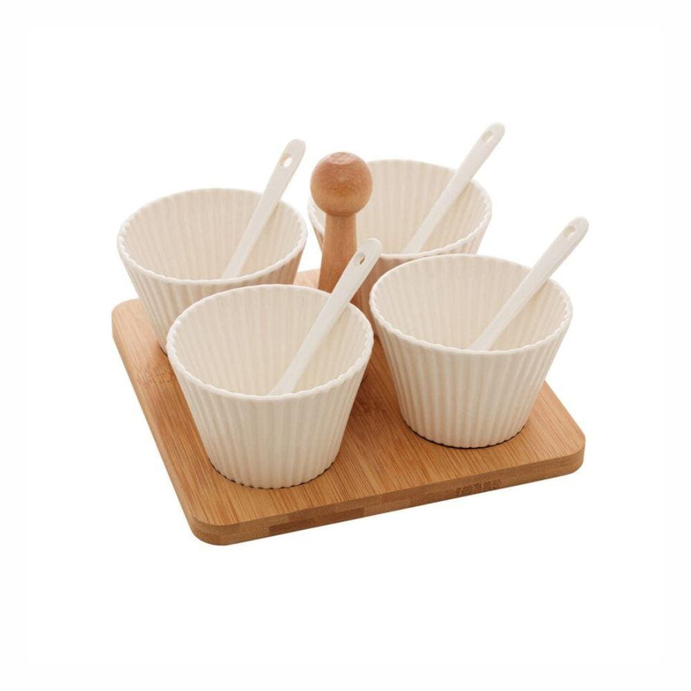 Conjunto De Molheiras Em Porcelana Gourmet Com 4 Peças Wolff