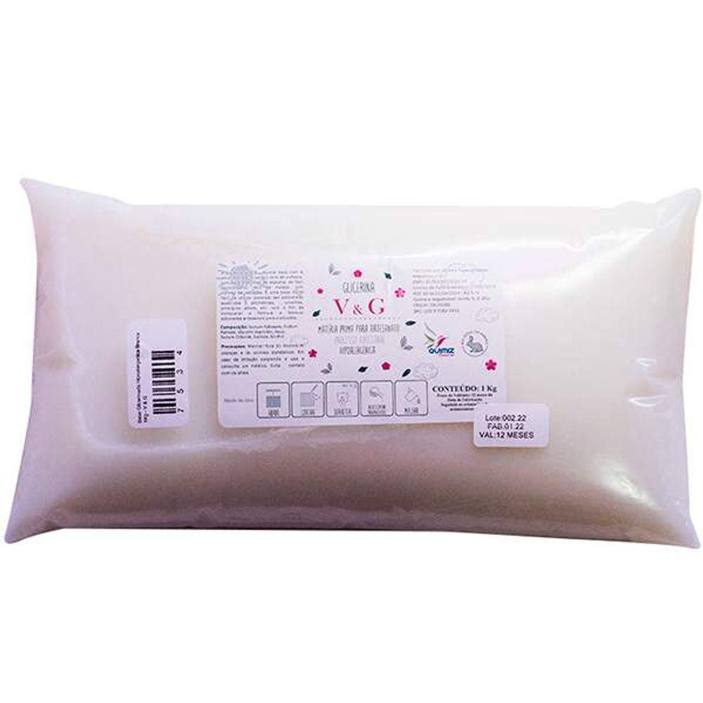 Base Glicerinada Hipoalergenica Branca 1Kg - V & G
