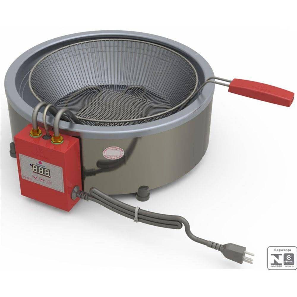 Fritadeira Elétrica 7 litros tacho alum. Grd 127V Termostato digital Pr70El - Progas