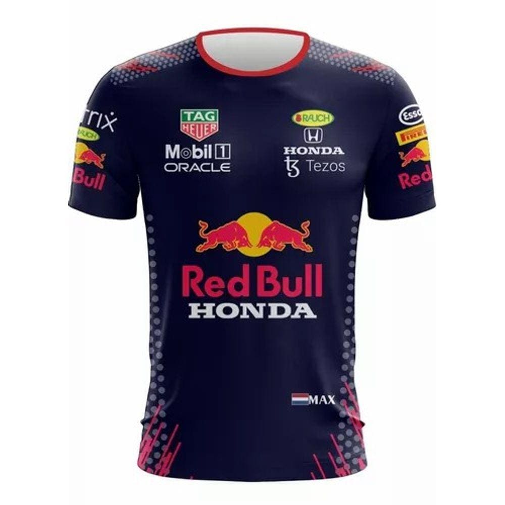 Camiseta Super Max Verstappen Fórmula 1 Red B Campeão Racing