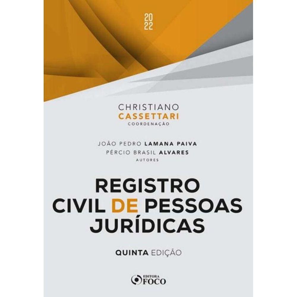 Registro Civil De Pessoas Jurídicas - 05Ed/22