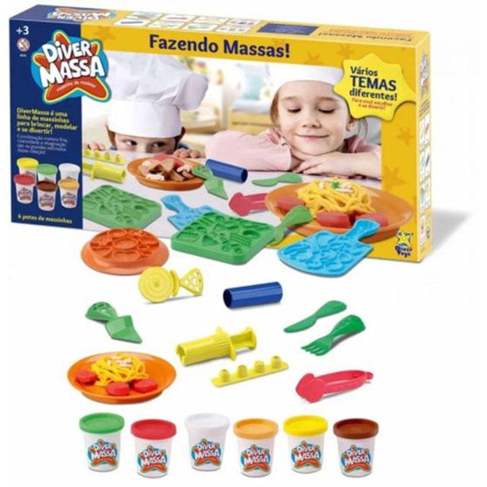 Massinha de Modelar - Fazendo Massa da Divertoys Ref 8058