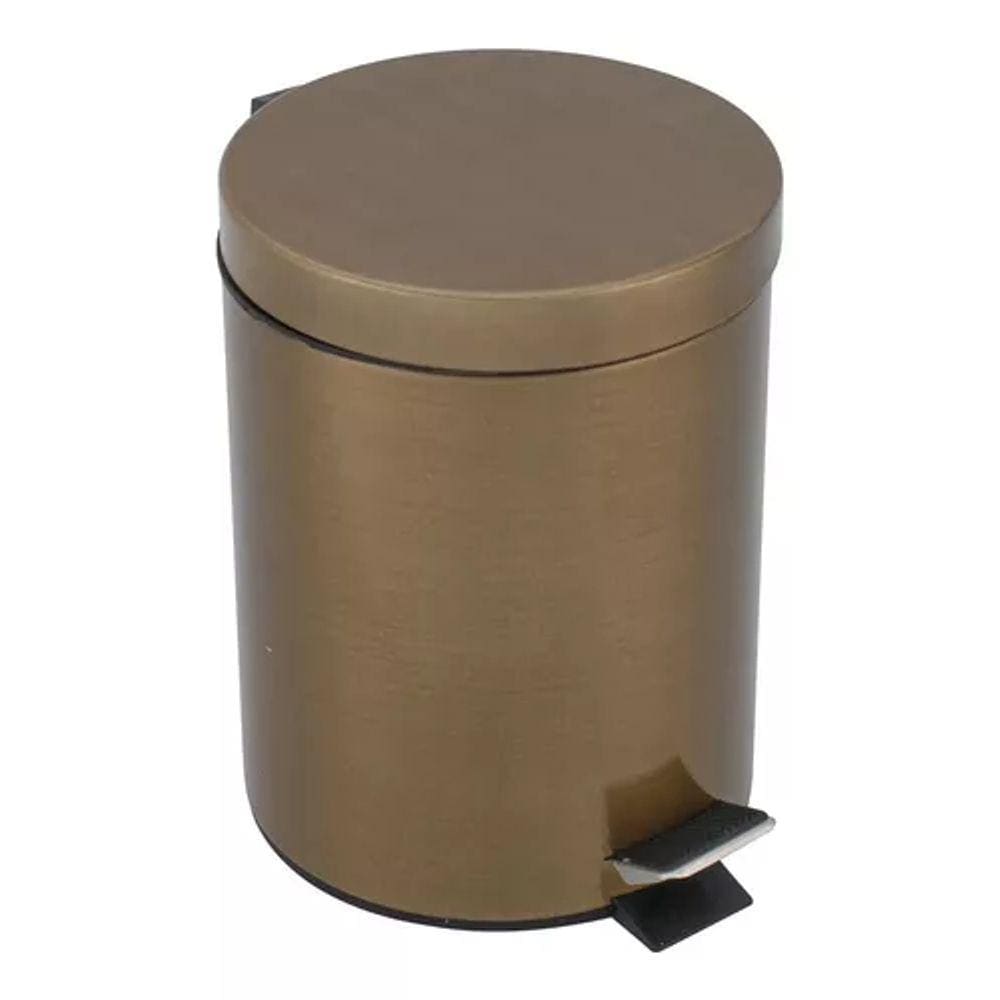Lixeira De Banheiro Metal 5 L Dark Gold 27x20x25cm
