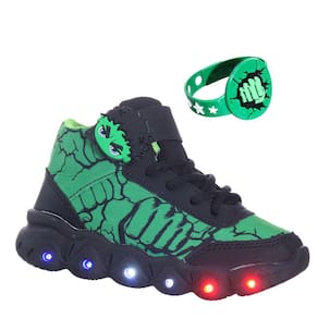Tenis Botinha Infantil Super Herói Com Luz Led Colorida Vem a Pulseira