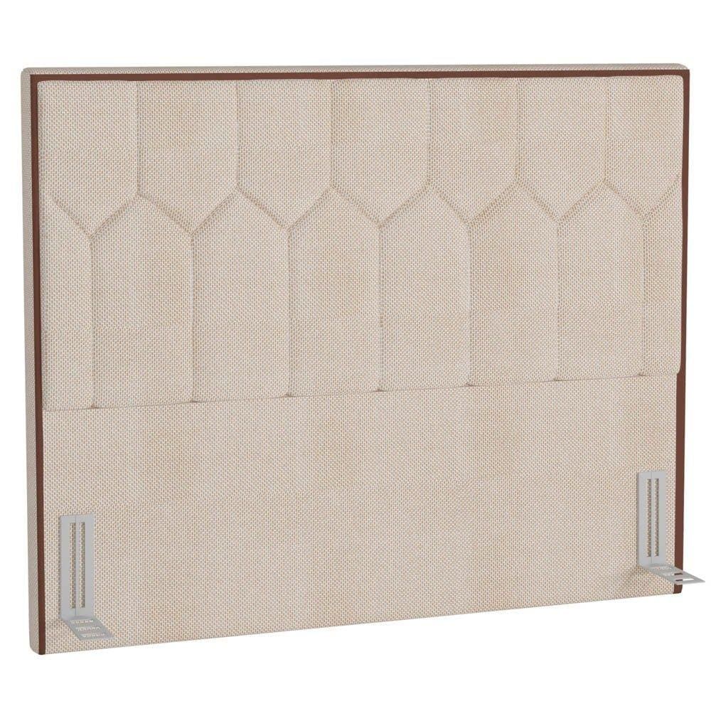 Cabeceira Cama Box Casal 140cm Órion P02 Linho Bege Cru - Mpozenato