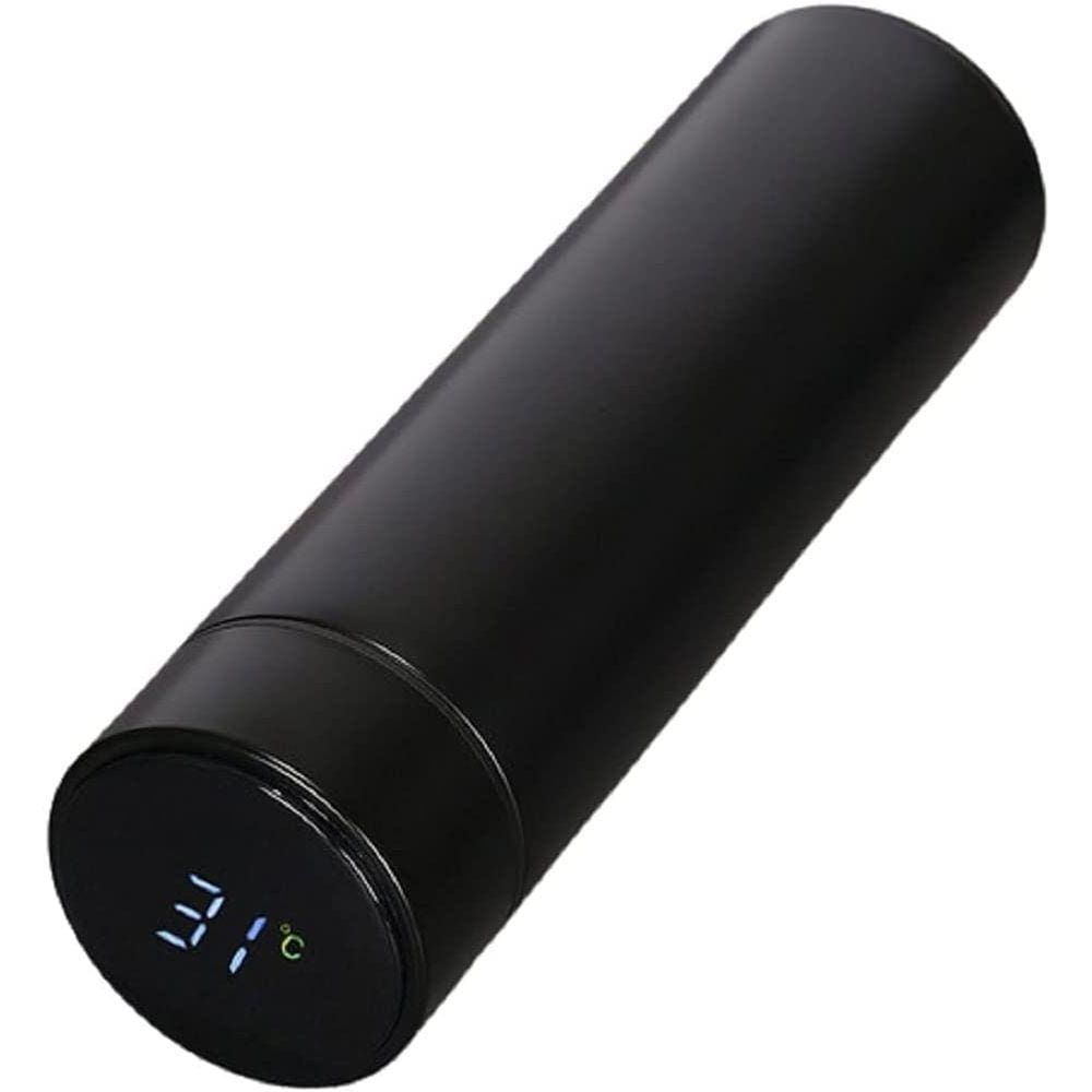 Garrafa Térmica Inox a Vácuo Termômetro Display Led Preto
