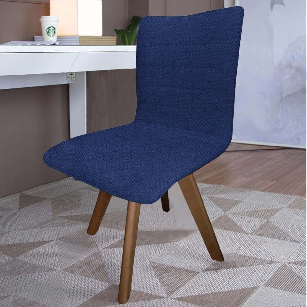 Cadeira Para Sala De Jantar Imbuia Azul Marinho