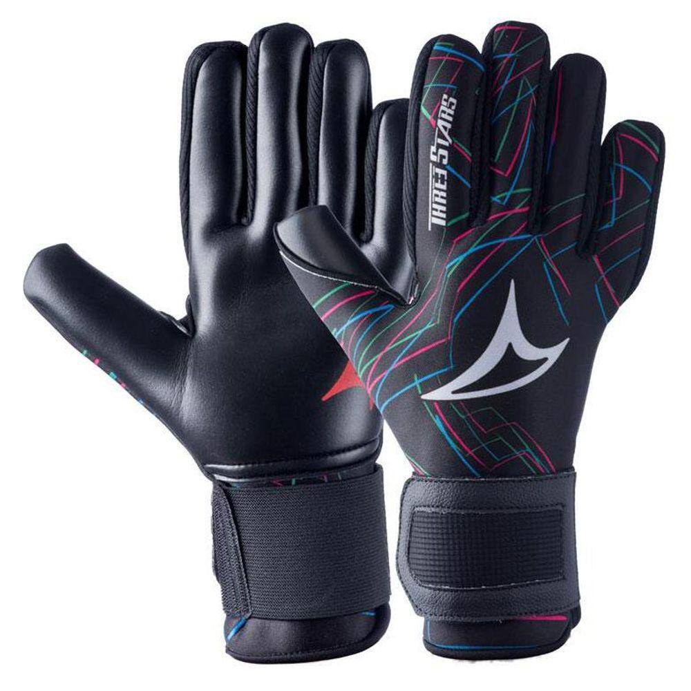 Luva Goleiro HIGH pto - Three Stars