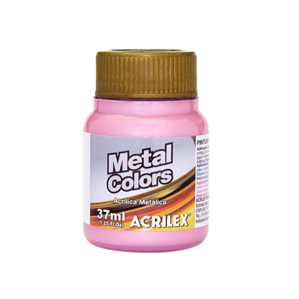Tinta acrílica Metal Colors 37g Cor Rosa 537 Acrilex