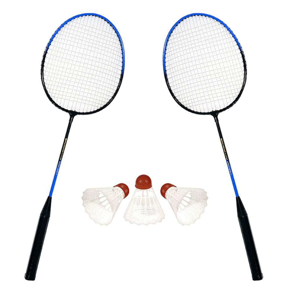 Kit de Badminton Completo 2 Raquetes 3 Petecas e Bolsa