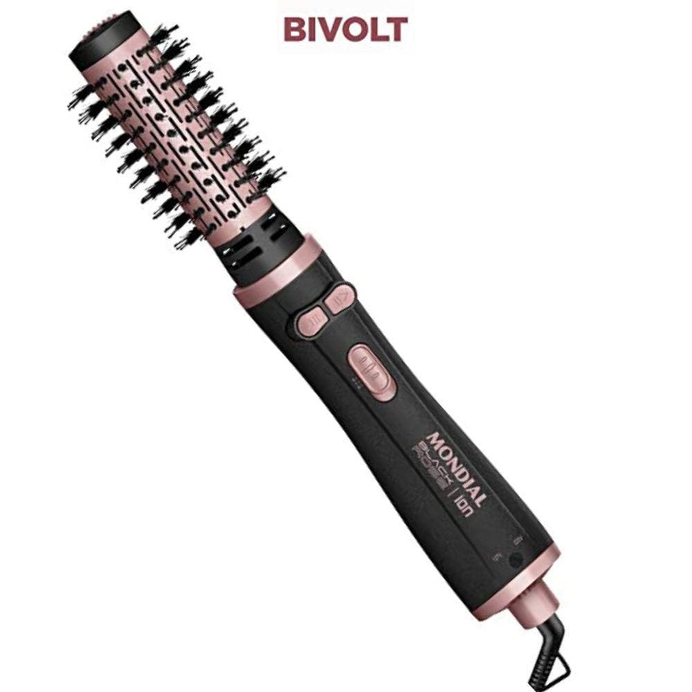 Escova Giratória Mondial Black Rose 1200wBivolt