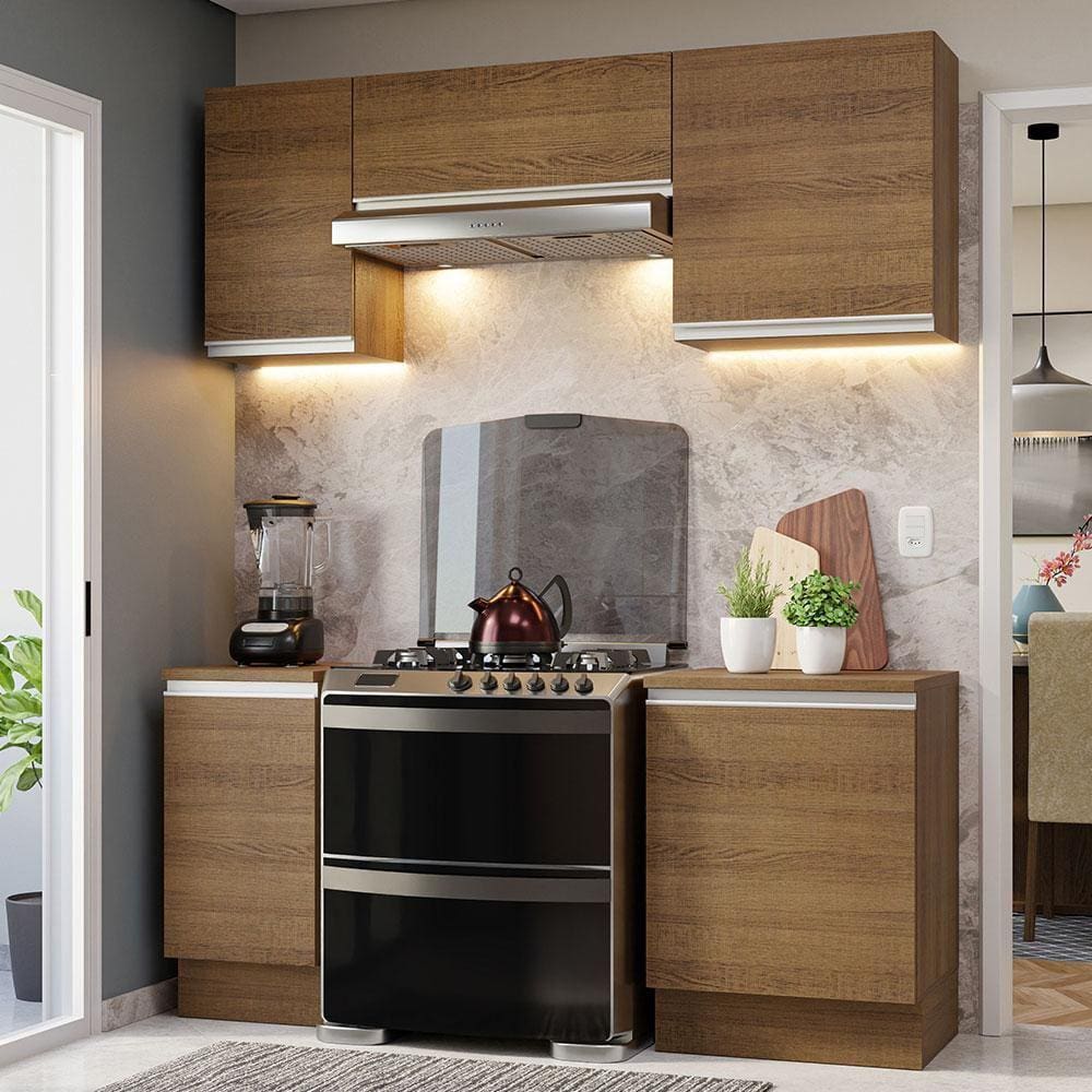Armário de Cozinha Completa 180cm Rustic Glamy Madesa 12
