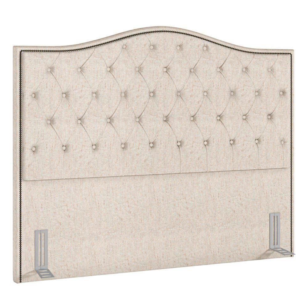 Cabeceira Cama Box Casal King 195Cm Siena P02 Linho Cru