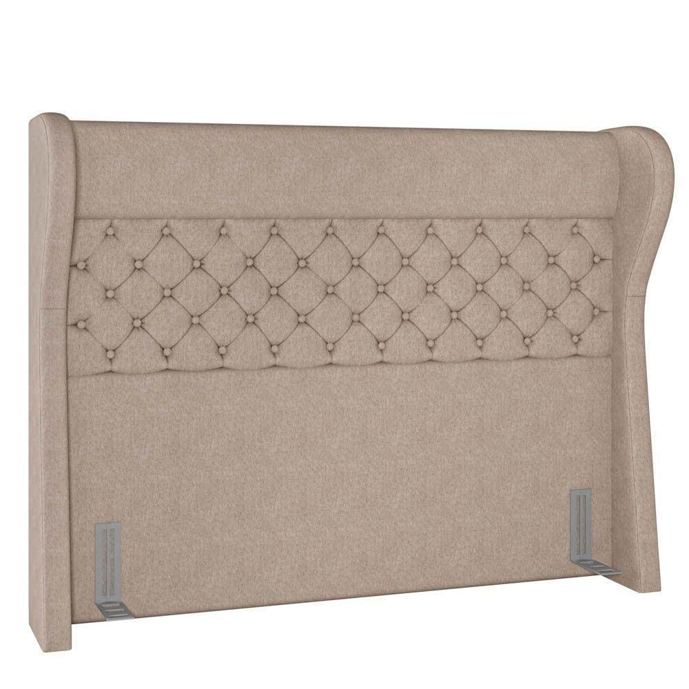 Cabeceira Cama Box Casal Queen 160Cm Linho Areia
