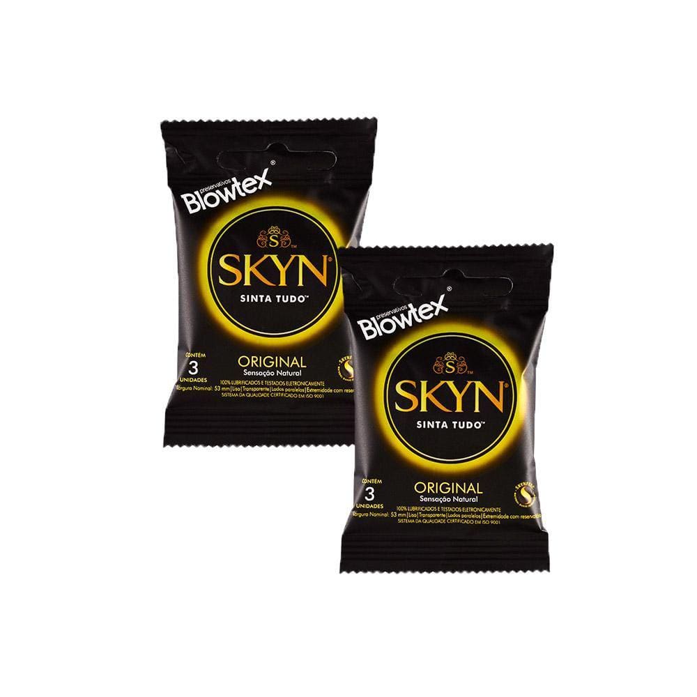 Kit 2 Pacotes Preservativo SKYN C/ 3 Unidades Cada