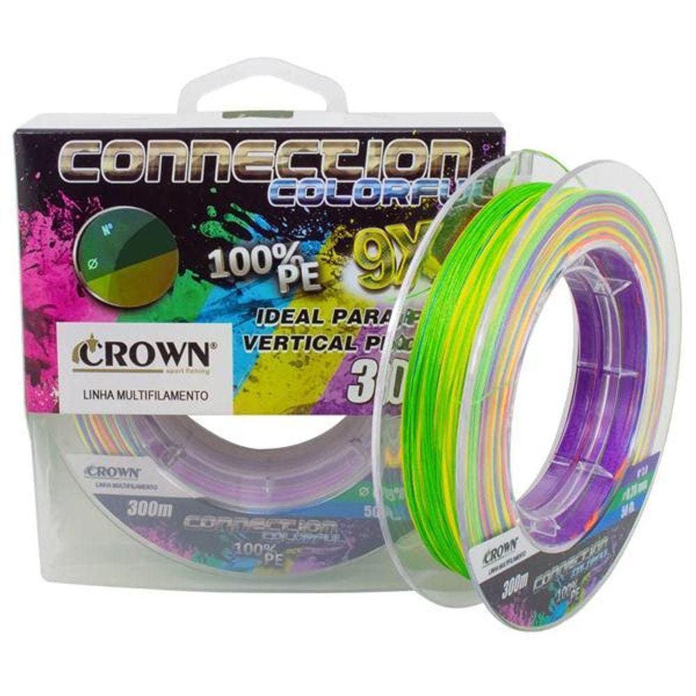 Linha Multifilamento Crown Connection 9X Color 0,40Mm 300M