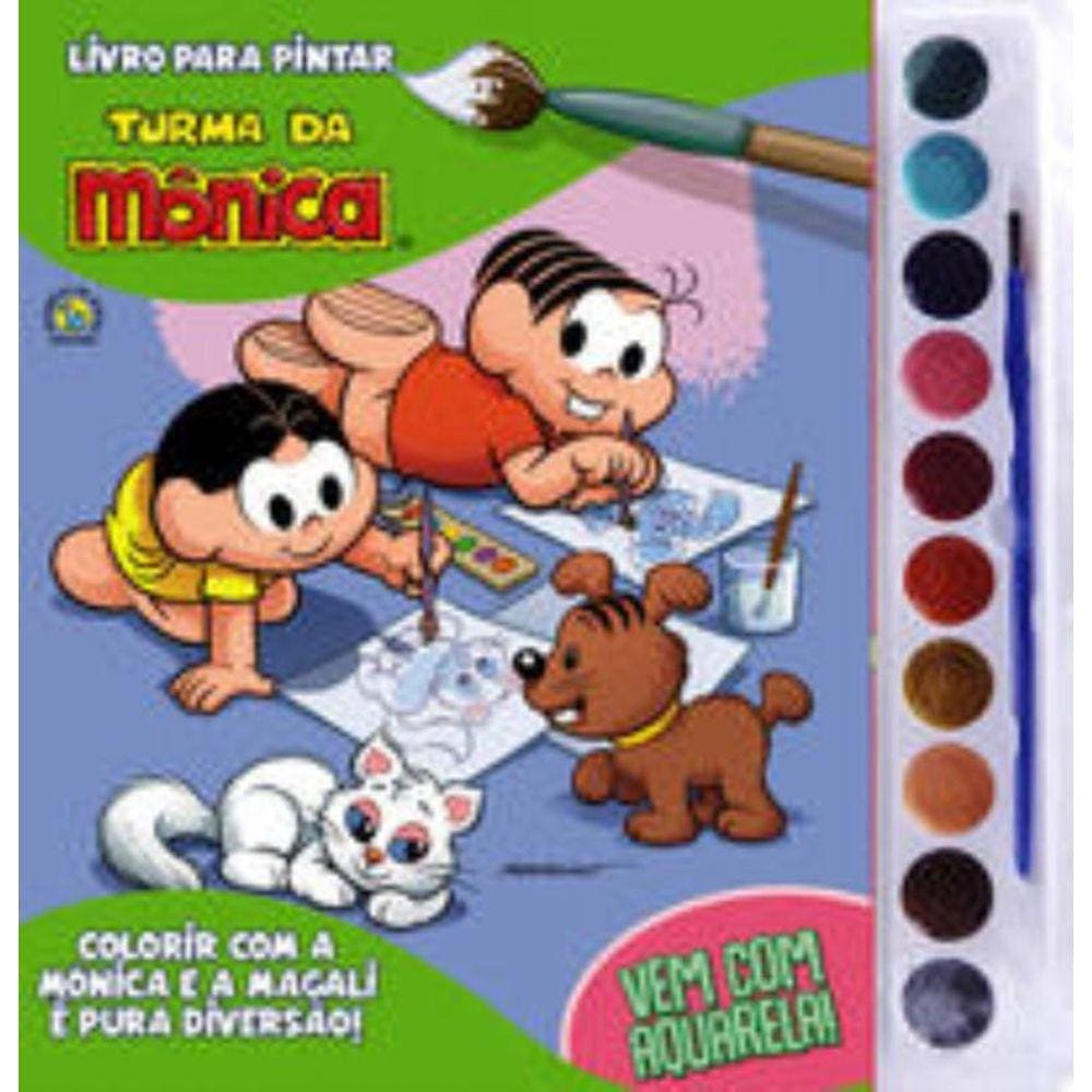 Turma da Mônica Livro para Pintar com Aquarela: Mônica e Magali